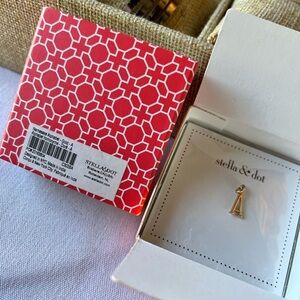 NIB Stella & Dot “A” Namesake Charm